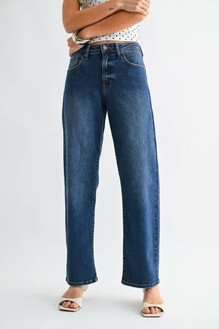 JBD | Bowed Straight Leg Dark Wash - Sugar Co.