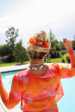 JELLY OVERSIZED LAY DOWN CLAW: YELLOW - Sugar Co.