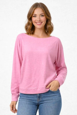 Just a Dream Boatneck Sweater Strawberry - Sugar Co.