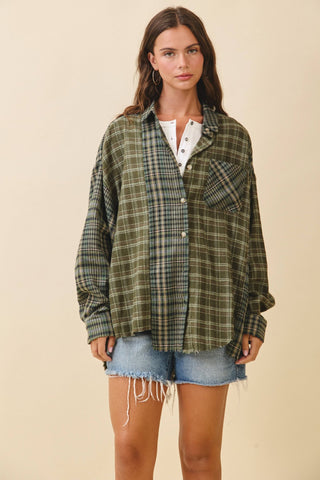 Kambrie Plaid Flannel Shirt: Gray - Sugar Co.