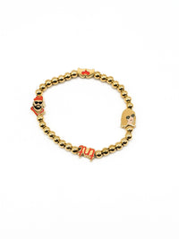 Kansas City Gold Beaded Bracelet- Love Story
