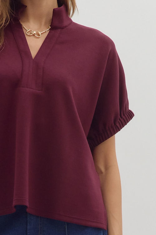 Kari Top Burgundy - Sugar Co.