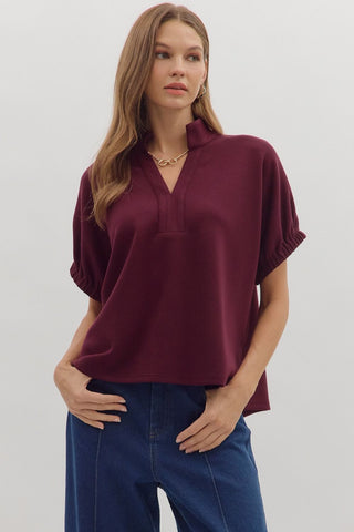 Kari Top Burgundy - Sugar Co.