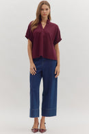 Kari Top Burgundy - Sugar Co.