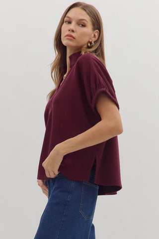 Kari Top Burgundy - Sugar Co.