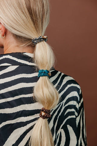 KAXI Skinny Sleep Scrunchie 6-Pack — Satin, Hair-Friendly: FALL PACK - Sugar Co.