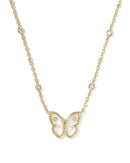 Kendra Scott Cailey Butterfly Short Pendant Necklace Gold Ivory Mother Of Pearl - Sugar Co.