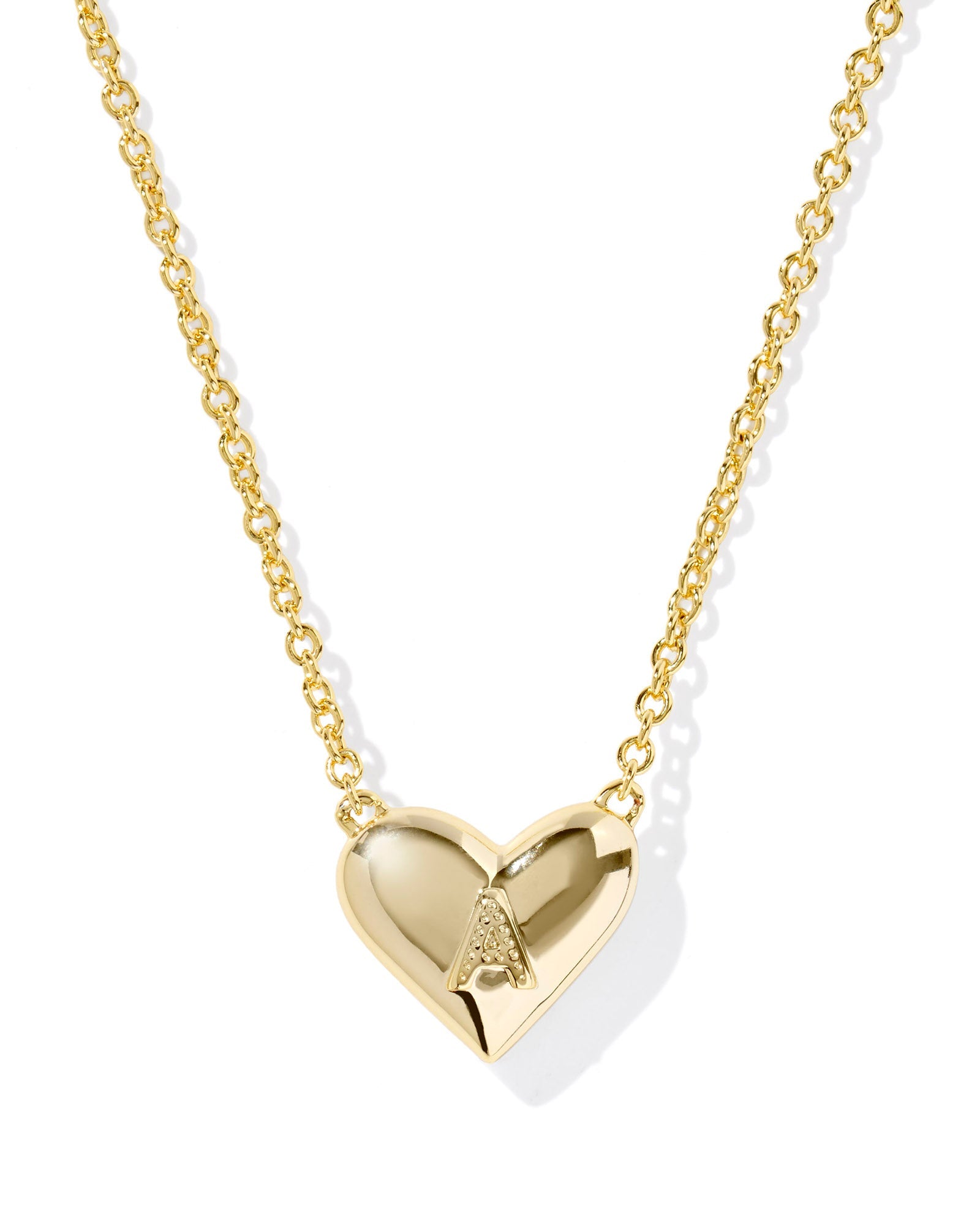 Kendra Scott Heart Letter A Short Pendant Necklace