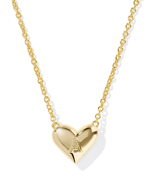 Kendra Scott Heart Letter A Short Pendant Necklace - Sugar Co.