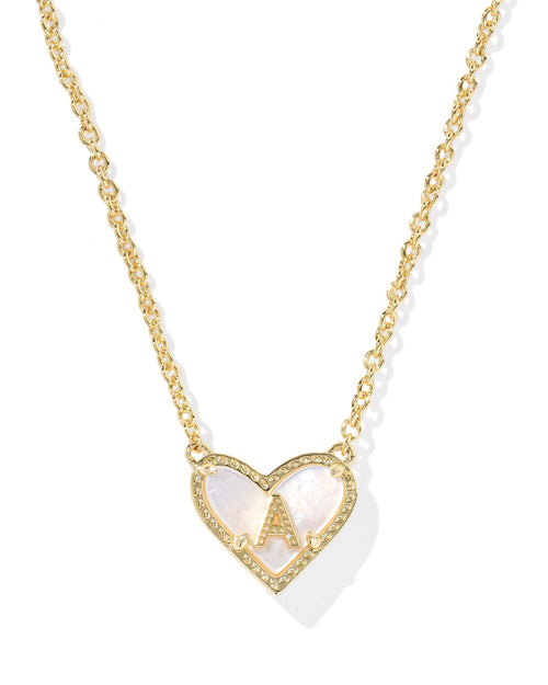 Kendra Scott Heart Letter A Short Pendant Necklace - Sugar Co.