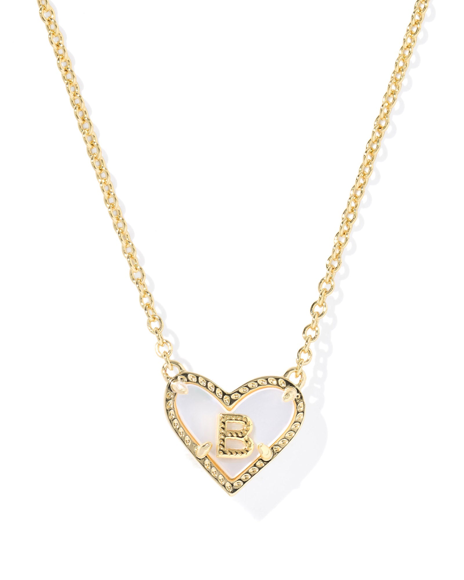 Kendra Scott Heart Letter B Short Pendant Necklace