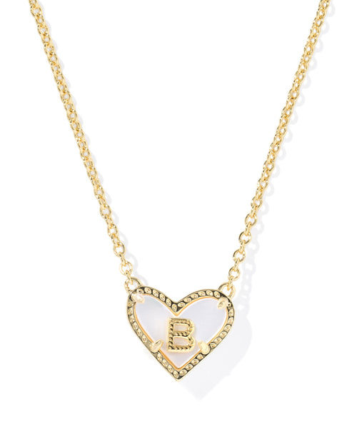 Kendra Scott Heart Letter B Short Pendant Necklace - Sugar Co.