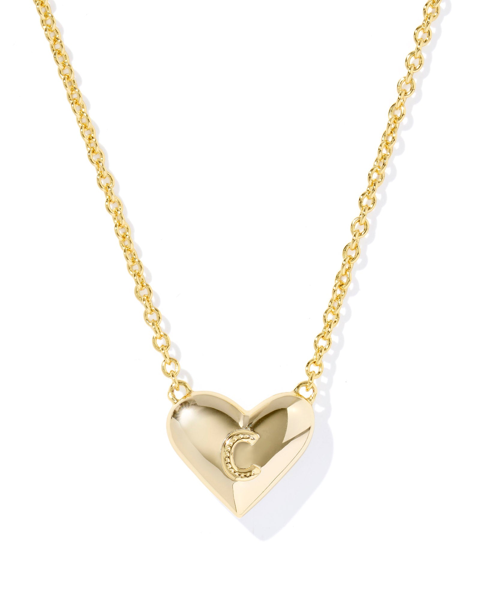 Kendra Scott Heart Letter C Short Pendant Necklace