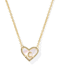 Kendra Scott Heart Letter C Short Pendant Necklace