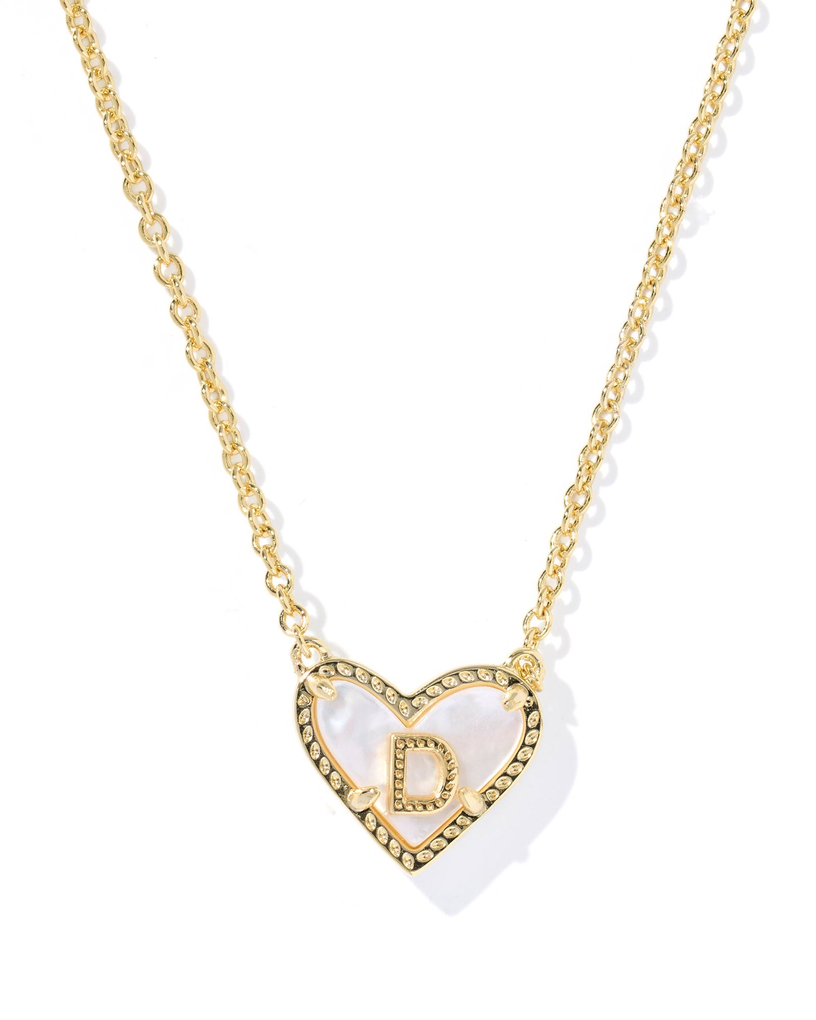 Kendra Scott Heart Letter D Short Pendant Necklace