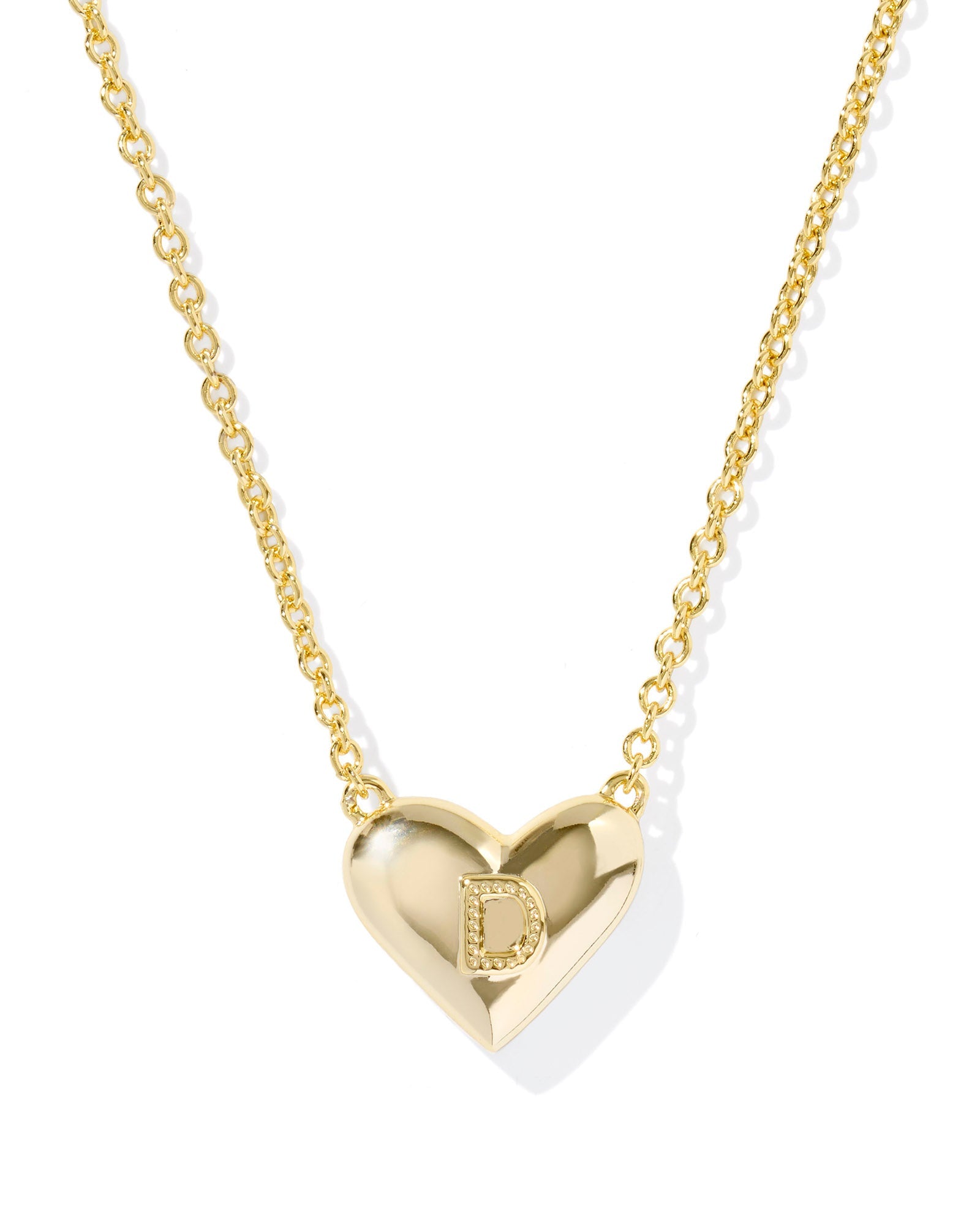 Kendra Scott Heart Letter D Short Pendant Necklace