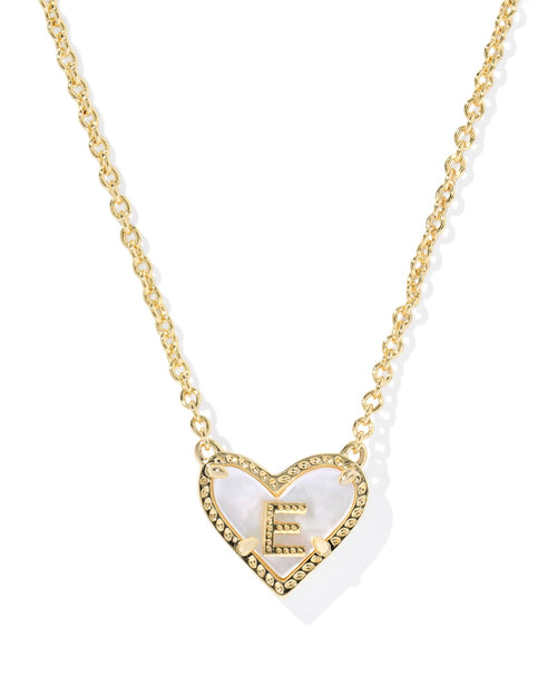Kendra Scott Heart Letter E Short Pendant Necklace - Sugar Co.