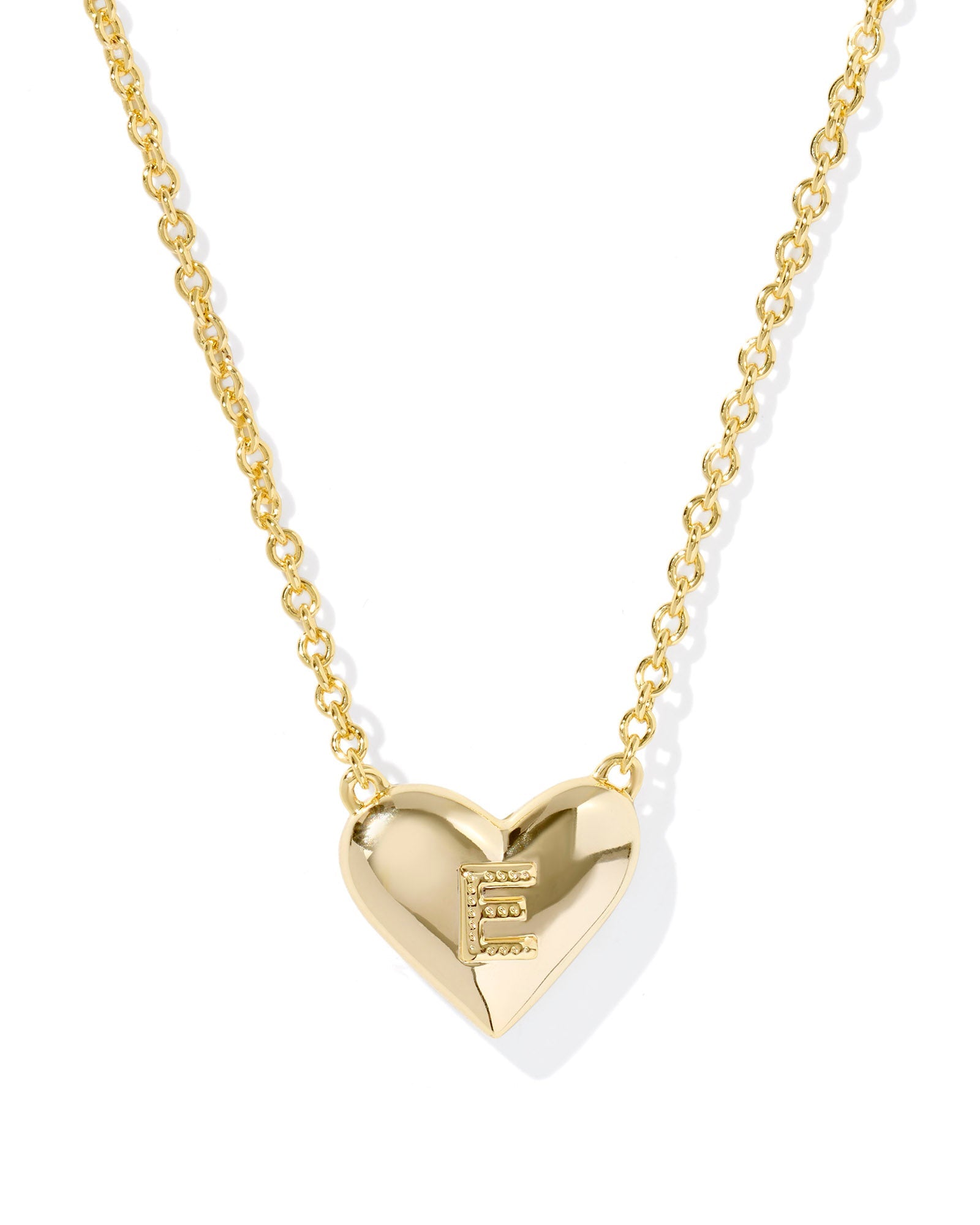 Kendra Scott Heart Letter E Short Pendant Necklace