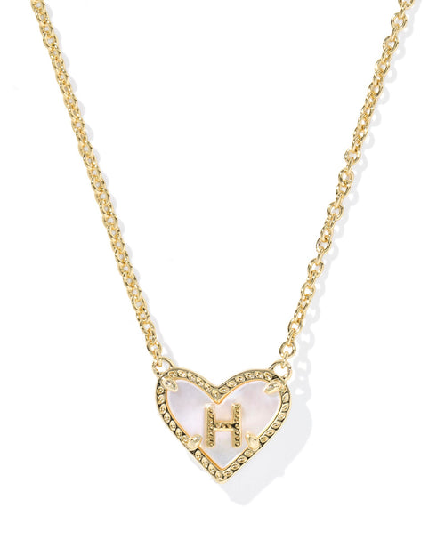 Kendra Scott Heart Letter H Short Pendant Necklace - Sugar Co.