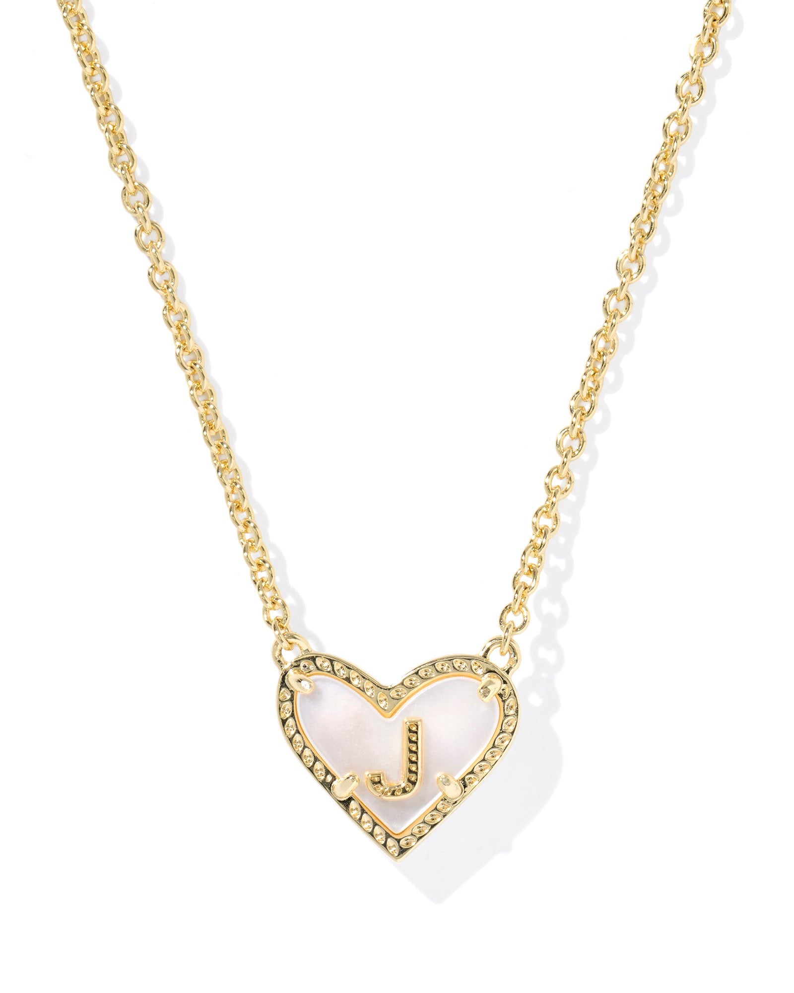 Kendra Scott Heart Letter J Short Pendant Necklace