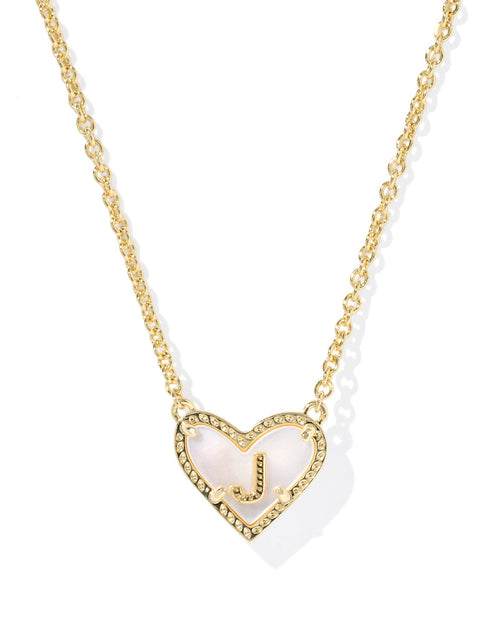 Kendra Scott Heart Letter J Short Pendant Necklace - Sugar Co.