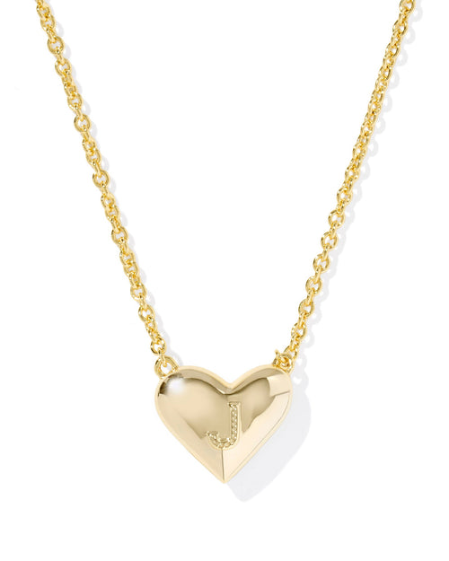 Kendra Scott Heart Letter J Short Pendant Necklace - Sugar Co.