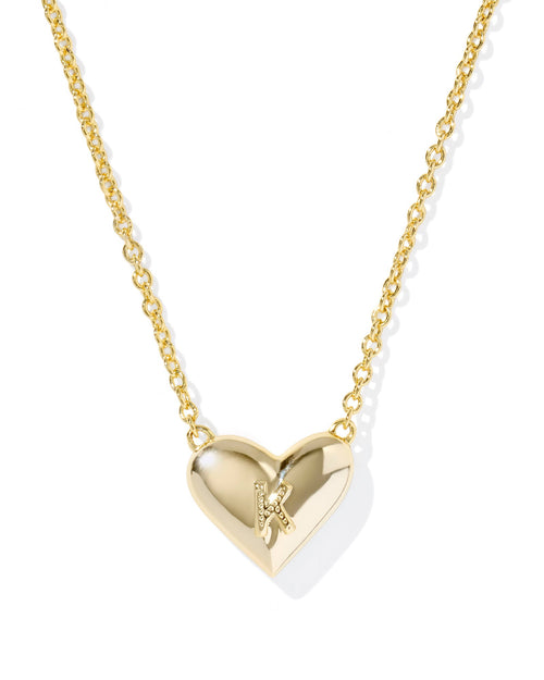 Kendra Scott Heart Letter K Short Pendant Necklace - Sugar Co.