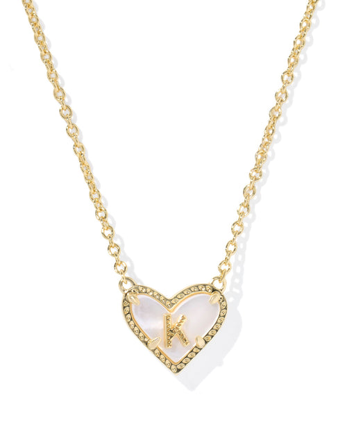 Kendra Scott Heart Letter K Short Pendant Necklace - Sugar Co.