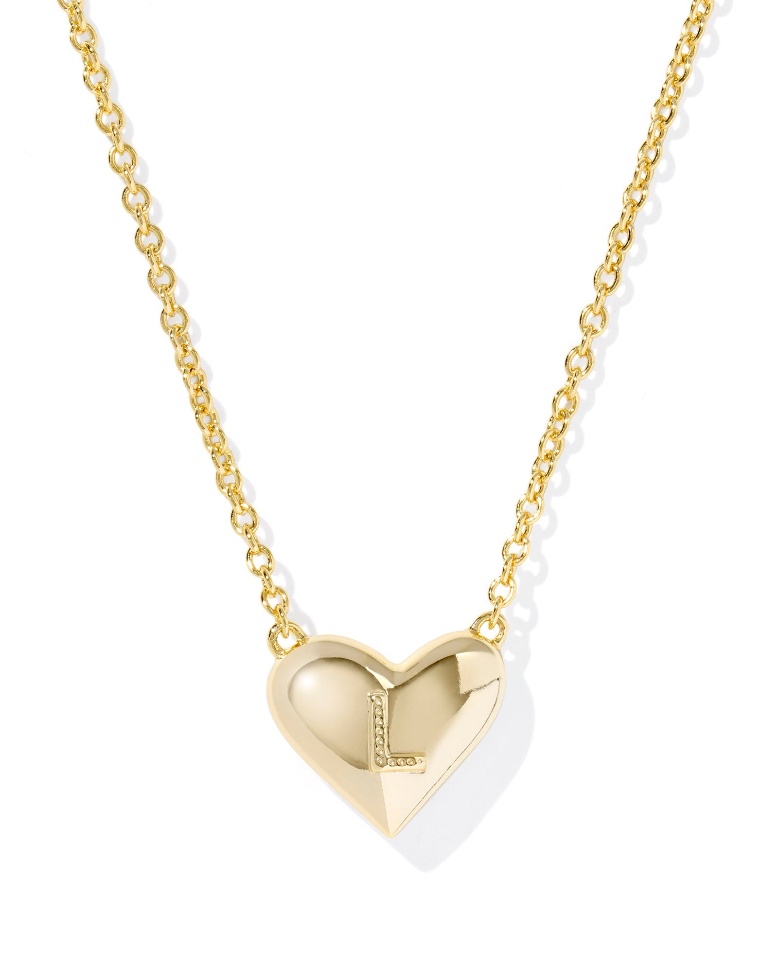 Kendra Scott Heart Letter L Short Pendant Necklace