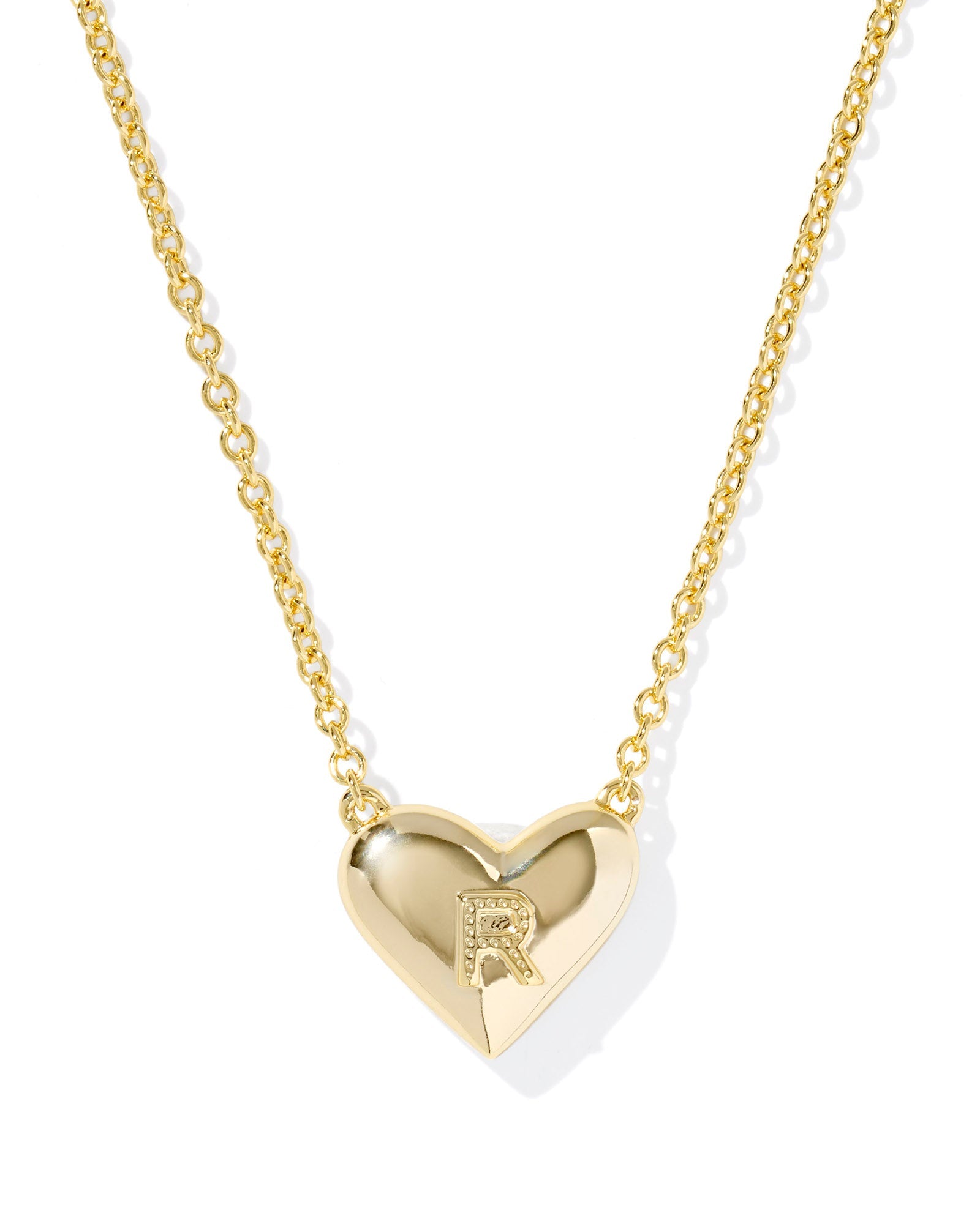 Kendra Scott Heart Letter R Short Pendant Necklace