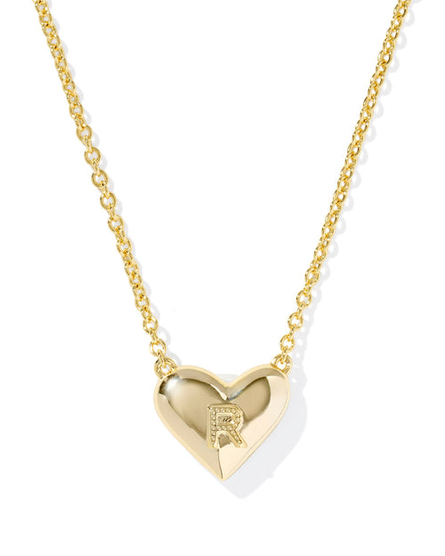 Kendra Scott Heart Letter R Short Pendant Necklace - Sugar Co.