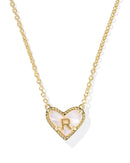 Kendra Scott Heart Letter R Short Pendant Necklace - Sugar Co.