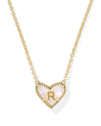 Kendra Scott Heart Letter R Short Pendant Necklace