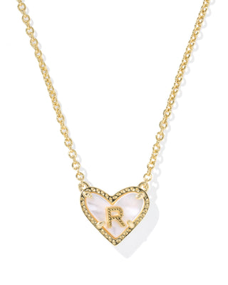 Kendra Scott Heart Letter R Short Pendant Necklace - Sugar Co.