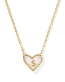 Kendra Scott Heart Letter S Short Pendant Necklace - Sugar Co.