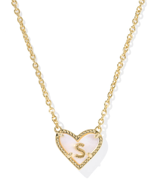 Kendra Scott Heart Letter S Short Pendant Necklace - Sugar Co.