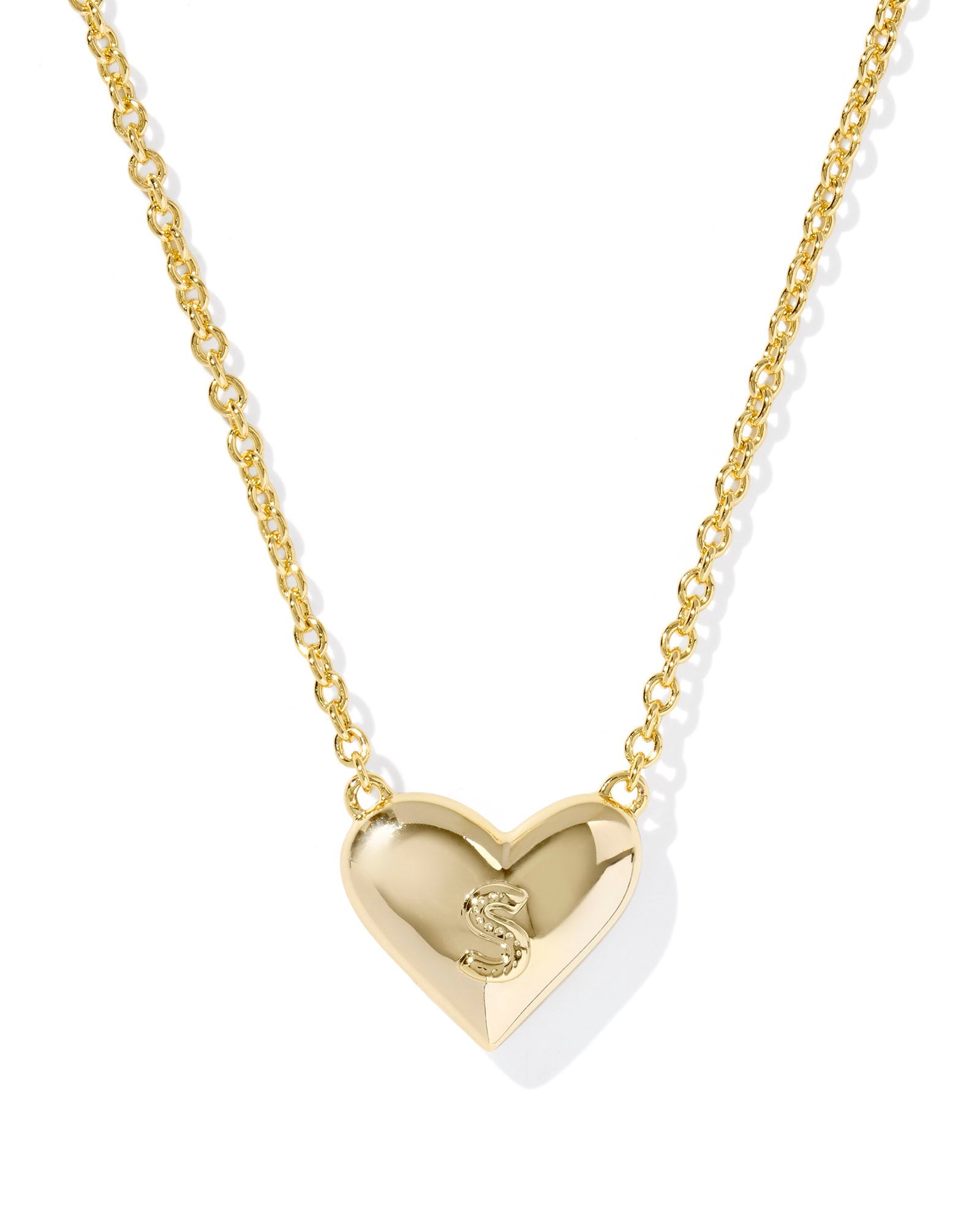 Kendra Scott Heart Letter S Short Pendant Necklace