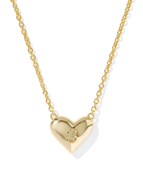 Kendra Scott Heart Letter S Short Pendant Necklace - Sugar Co.
