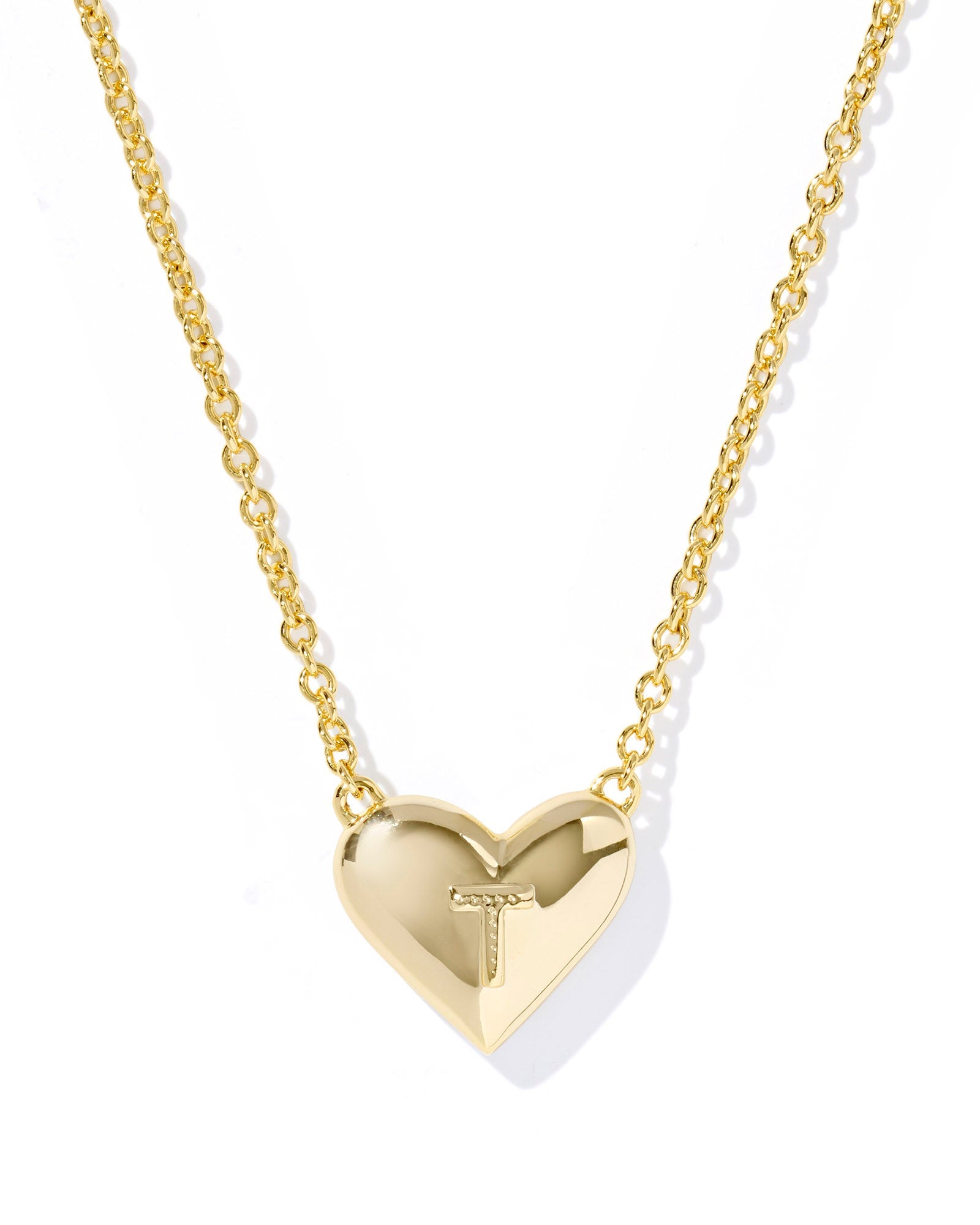 Kendra Scott Heart Letter T Short Pendant Necklace