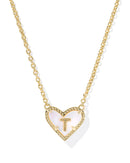 Kendra Scott Heart Letter T Short Pendant Necklace - Sugar Co.