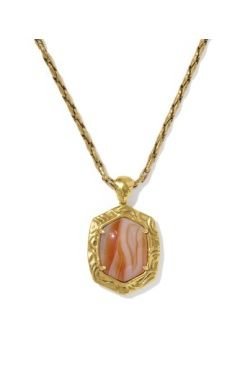 Kendra Scott | Tiger Striped Daphne Vintage Gold Orange Banded Agate - Sugar Co.