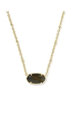 Kendra Scott Tiger Striped Elisa Short Pendant Necklace - Sugar Co.
