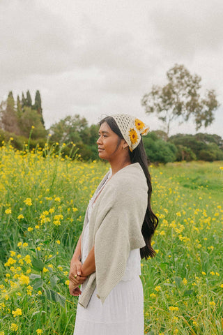 KNITTED FARMERS MARKET BANDANA: SUNFLOWER - Sugar Co.