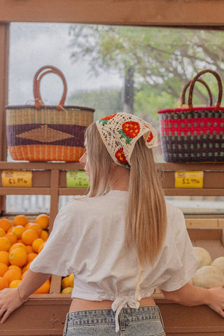KNITTED FARMERS MARKET BANDANA: SUNFLOWER - Sugar Co.