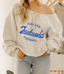 KU Jayhawks Football Stencil Sweatshirt - Sugar Co.