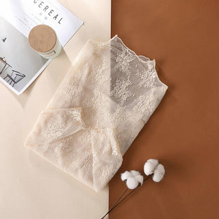 Lace Layering Top Khaki - Sugar Co.