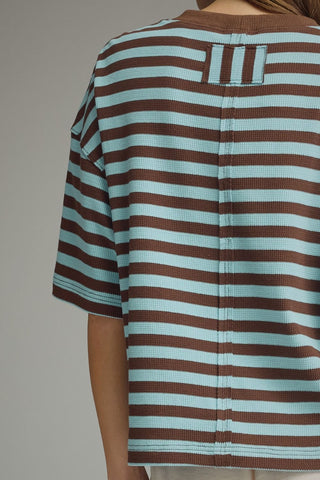 Lane Stripe Knit Blue Brown - Sugar Co.