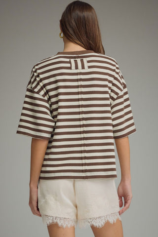 Lane Stripe Knit Brown - Sugar Co.