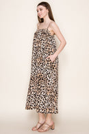 Leopard Strap Midi Dress - Sugar Co.