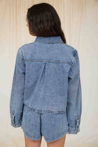 Let's Go Denim Boxy Crop - Sugar Co.
